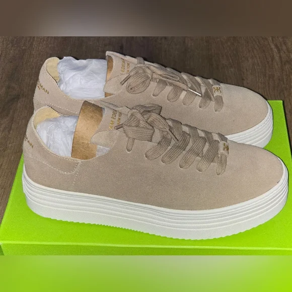 Sam Edelman Pippy Taupe Suede Platform Sneakers – 7.5M – NIB - Picture 9 of 13